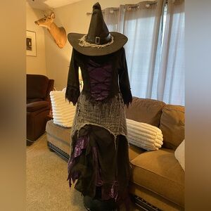 Halloween.com Witch Costume with Hat - Black and Purple